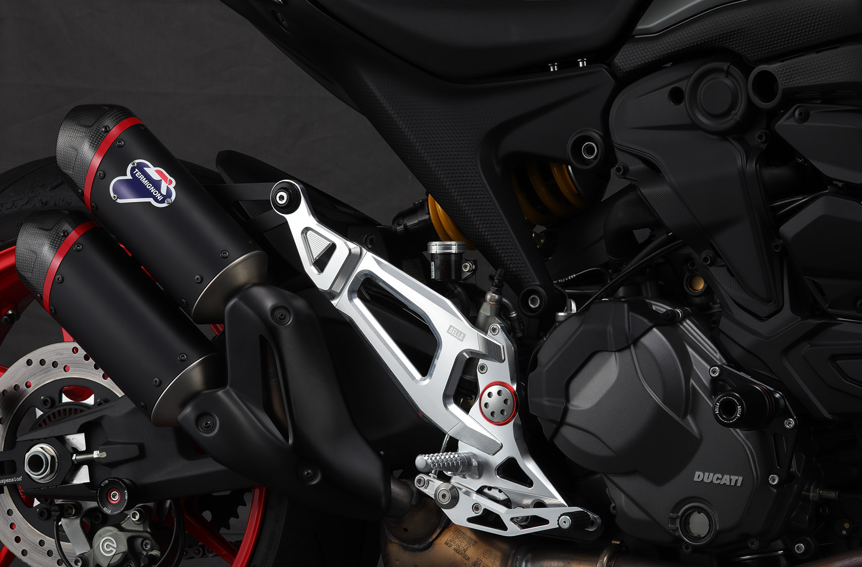 AELLA Riding Step Kit (Rearsets) for the Ducati Monster 937 AELLA Riding Step Kit (Rearsets) for the Ducati Monster 937